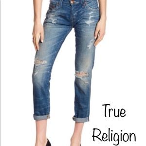 True Religion CameronDestructed Boyfriend Jeans,29